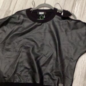 Black  Dkny Leather top